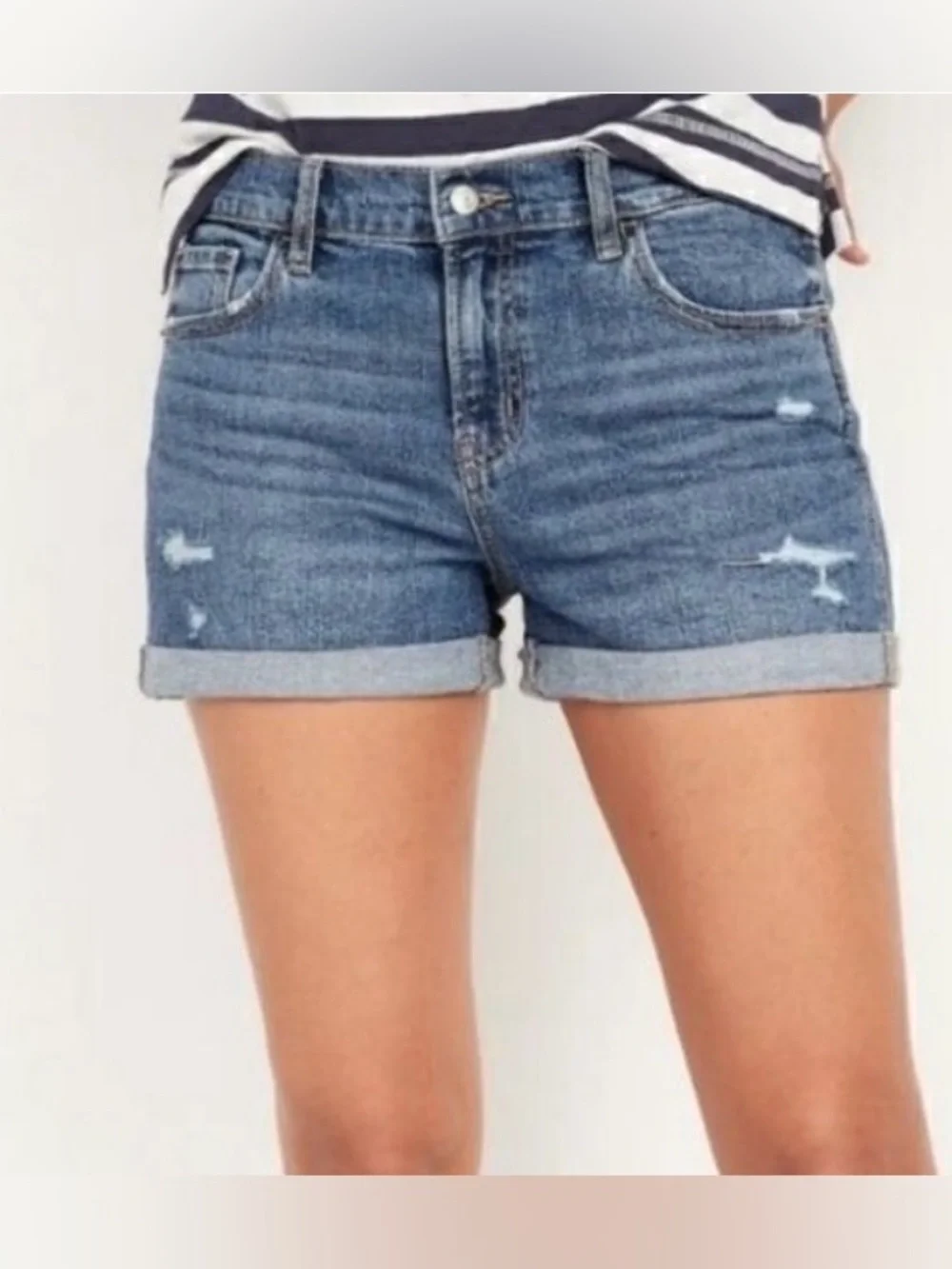 Old Navy Mid Rise Boyfriend Denim Shorts 4